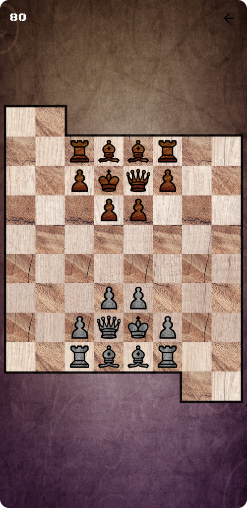 Screenshot of the ChessMissions app. It shows a "Zombi Mode" mission, which is a chess variation in which captured pieces join your team.